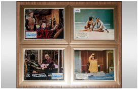 Cinema Stills Framed Set of 4 1960`s Front of House original lobby cards for Sophia Loren films The