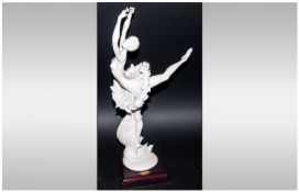 Contemporary Modern Italian Figure by Guiseppe Armani. `Swan Lake` signed to base. 17`` in height,