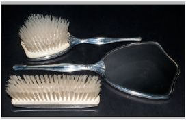 Art Deco Style Dressing Table Set comprising brushes and  mirror. Together with `Regent of London`