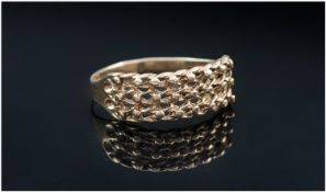 9ct Gold Rope Ring, Ring Size O½