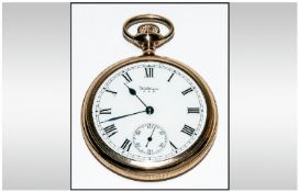 A 1920 Waltham P.S. Barlett Open Faced Pocket Watch With 17 Jewels In Raised Settings and ` Star `