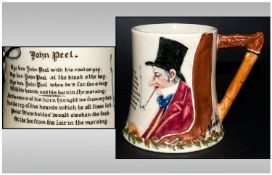 Crown Devon Fielding`s Musical Tankard ` John Peel `, plays the tune when lifted .Reg.753789. c.