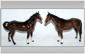 Beswick Horse Figures, two comprising `Imperial`, model no.1557, designed by Hallam and Hayward; 8.