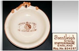 Brentleigh Ware Staffordshire Royal Commemorative Baby Dish,  `Souvenir Of The Royal Tour 1949` 7``