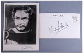 Vivien Leigh & Laurence Olivier Film Autograph, superb 1950`s autographs on photographs.