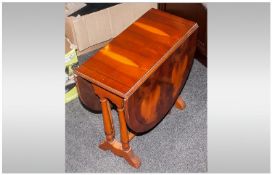 Drop Leaf Gate Leg Table of Small Size. 19 inches wide, 219 inches high and 19 inches wide.