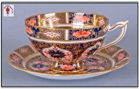 Royal Crown Derby Imari Pattern Very Fine Cup And Saucer. Date 1911. Cup 2.25 inches high, saucer
