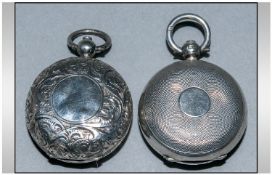 Victorian Silver Sovereign Holders hinged with spring action. Hallmark London 1866 & Chester 1886.