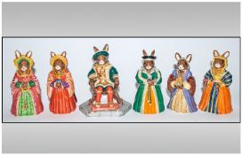 Royal Doulton Bunnykins Figures Henry VIII & Five Of His Wives, DB 305, 306, 307, 308, 309 & 311.