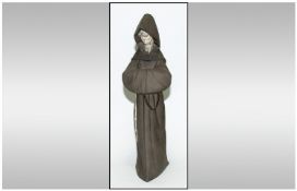 Lladro Gres Figure ` Monk ` Model Num 2120. Issued 1978-98. Height 13 Inches. Excellent Condition.
