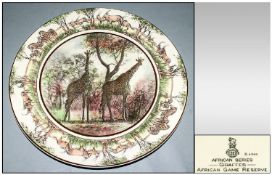 Royal Doulton Series Ware Platter `African Series` Giraffes. African Game Reserve D6366, 13.5`` in