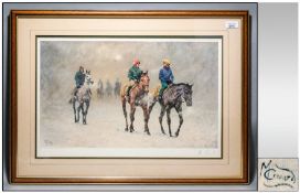 Limited Edition Signed Coloured Print. 70/850. Signed in pencil lower right. Framed and Mounted