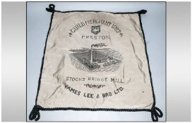 Guild Merchant 1922 Preston Banner featuring Stocks Bridge Mill, James Lee and Bro Ltd. 17 by 17