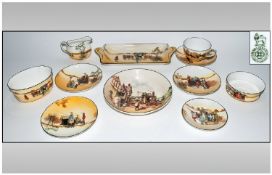 Royal Doulton Series Ware Collection Of Coaching Days Items, 11 pieces in total, Comprising Cup &