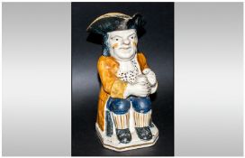 18th Century Toby Jug Of Ralph Wood Type The seated figure holding a frothing jug of ale, in a