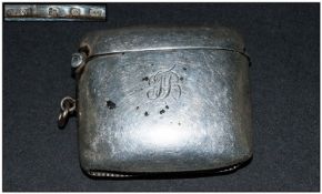 Victorian Silver Vesta Case, Fully Hallmarked A.M.B Birmingham x 1897, 40x38mm