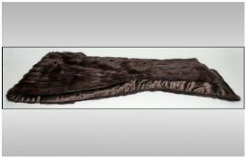 Dark Brown Squirrel Ladies Stole. fully lined with shaped shoulders.