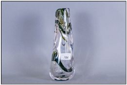 withdrawn Whitefriars 1960`s Streaky Knobbly Vase, The Sinuous Sculptural Vase was designed by
