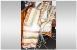 Pair of Full Length Curtains with Pelmet and Tie Backs, 6 feet wide. With matching bedspread and