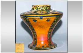 Pilkingtons Royal Lancastrian Lustre Vase Painted By Richard Joyce 1918, Of Unusual Form, Height 4½
