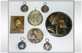 A French Silver and Bronze Collection of Medals, Various Subjects and Dates. ( 8 ) In Total.