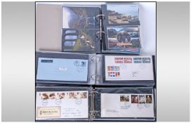 Album Containing A Quantity Of Postcards together with two albums of first day covers