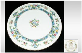 Royal Worcester Boxed Cake Plate, `Mayfield` Pattern, 11`` in height.