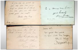 Autograph Album of Early 20thC Music Hall Artistes, including Harry Lauder, Vesta Tilley, George