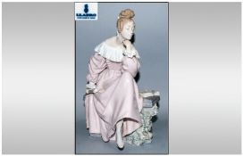 Lladro Figure `In The Garden` model number 4978, Issued 1977-1981, 11`` in height. Mint condition.