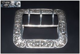 A Solid Silver Nurses Belt Buckle, 32.2grams, Marked John Milward Banks, Birmingham 1916,