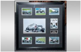 Signed Michael Schumacher, Framed Montage Comprising a mixture of Photographs, with a Certificate