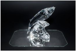 Swarovski - Annual Edition Collectors Society Crystal Figure ; Whales ` Care for Me, Mother and