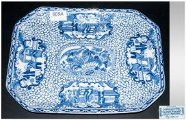 Adams Blue and White Chinoiserie Tray 13 inches in diameter.