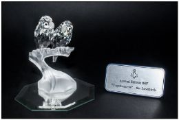 Swarovski Crystal Rare 1st Annual Edition Collectors Society Figure ` Love birds ` Designer Max