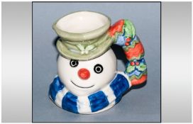 Royal Doulton Miniature Character Jug Snowman Christmas Cracker, Number 671 of 2000. Certificate &