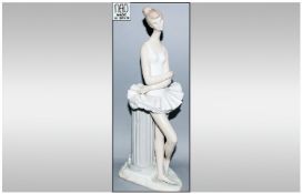 Nao by Lladro Tall Figure `Ballerina In Thought` 15`` in height, Mint condition.