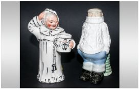 Two Figures, German Monk With Ale Mug & Irish Fisherman Comical Figure.