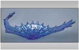 Lilac Coloured Glass Studio Style Centre Piece, 22 inches in length.
