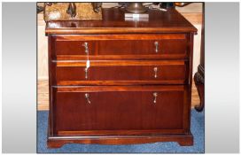 Mahogany Three Drawer Contemporary Chest Of Drawers stag type.
