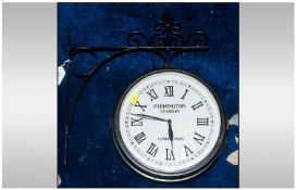 Reproduction Clock On Wall Bracket.