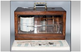 Wilson, Warden & Co. London Mahogany Cased Barograph Number 4155/43 with seven section vacuum.