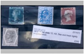 WITHDRAWN Four Good/Fine Issues Including a 1d red brown, 2d blue, 2 1/2d mint Ed VII and SG125 p1