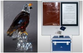 Swarovski - SCS Numbered and Ltd Edition Finest Cut Crystal Figure of ` The Bald Eagle ` Designed