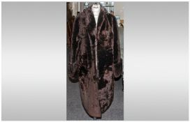 Beaver Lamb Three Quarter Length Coat, fully lined.