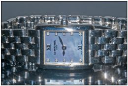 Ladies Raymond Weil Diamond Set Watch, Blue Mother Of Pearl Face With 10 Diamonds, Stainless steel