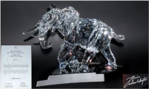 Swarovski S.C.S Numbered & Limited Edition Fine Cut Crystal Figure `Elephant` designer Heinz