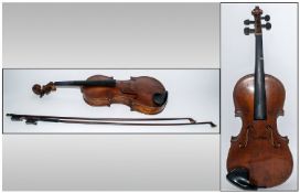 Francesco Ruggieri Top Quality 19th Century Copy Violin plus two bowls. The violin as a two piece