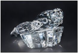 Swarovski Annual Edition Collectors Society Crystal Figure ` Save Me ` The Seals. c.1991.  158872-