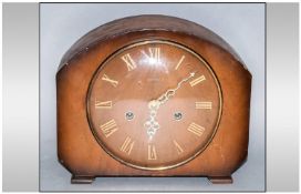 Smiths Mantle Clock 1930`s Roman numerals to dial 8`` in height