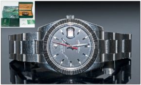 Gents Rolex Datejust Turn-O-Graph Wristwatch  Stainless Steel Case And Bracelet, Automatic